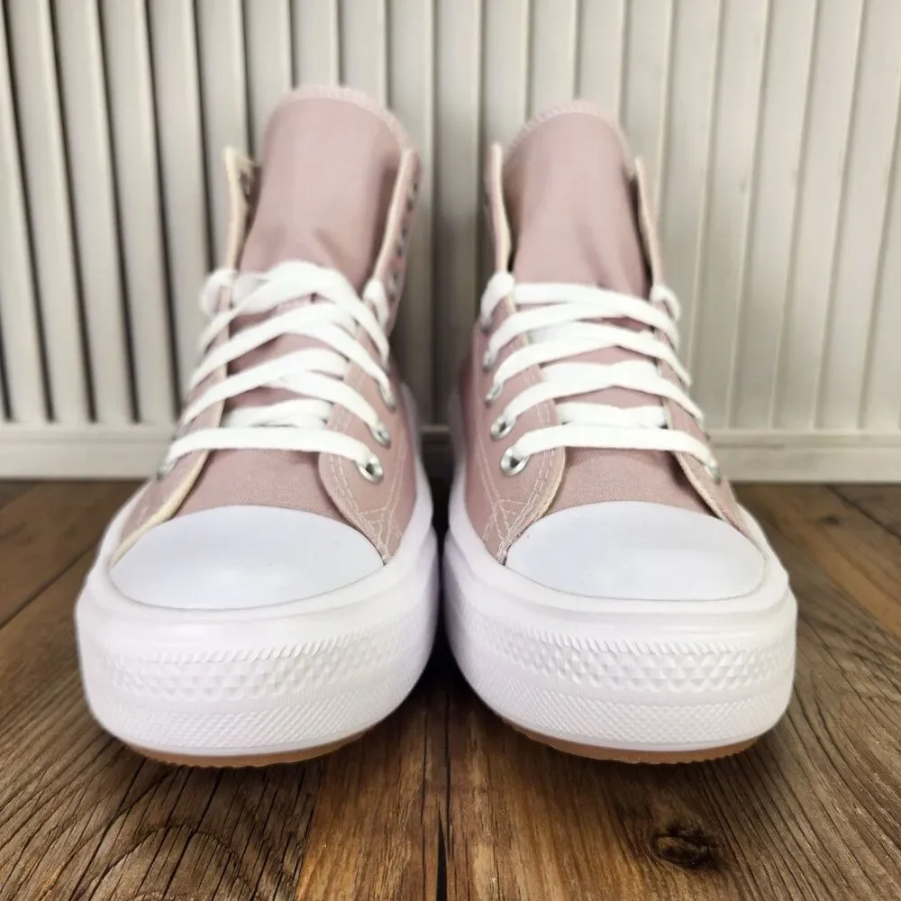 Converse CTAS Move Hi Womens 7 Stone Mauve Purple Canvas Platform Sneakers Shoes - Picture 3 of 11
